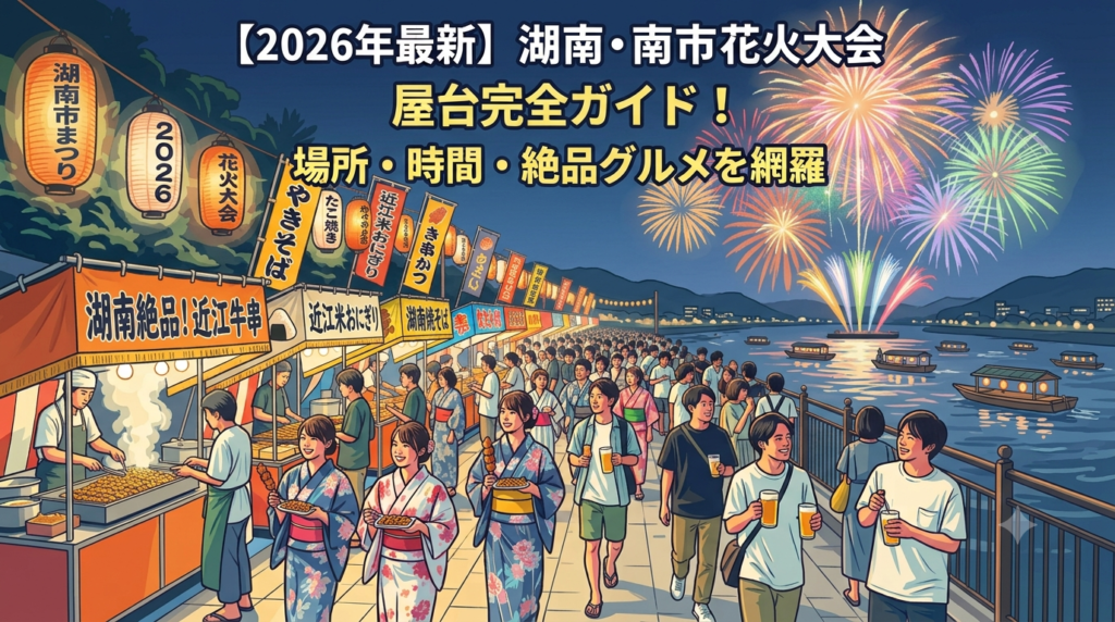 湖南市花火大会2026の屋台攻略法！どこに出る？何時まで？おすすめ絶品グルメも紹介