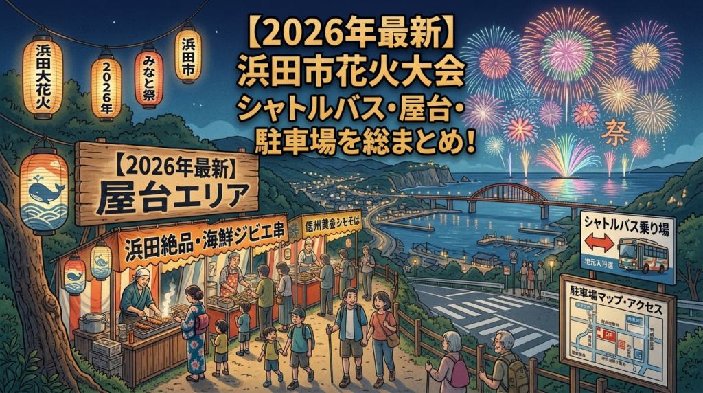 浜田市花火大会2026のシャトルバスはある？屋台や駐車場についても詳しく！