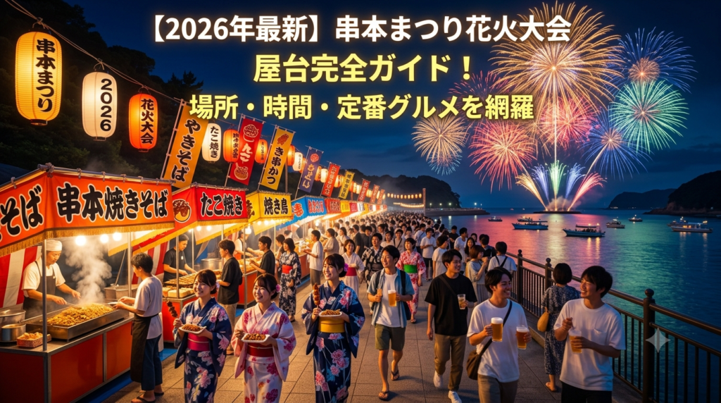 【2026年最新】串本まつり花火大会の屋台完全ガイド！場所・時間・定番グルメを網羅