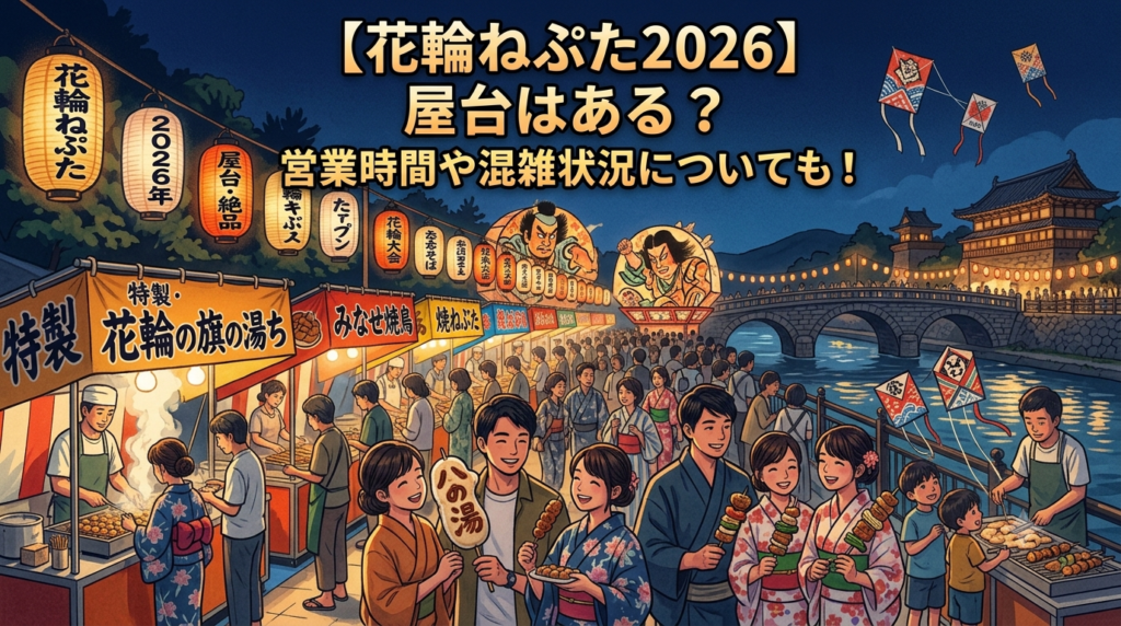 【花輪ねぷた2026】屋台はある？営業時間や混雑状況についても！