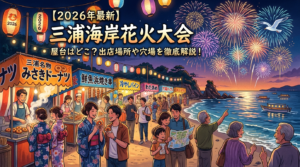 【三浦海岸花火大会2026】屋台はどこ？出店場所や穴場についても調査！